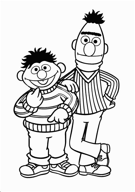 bert and ernie coloring pages
