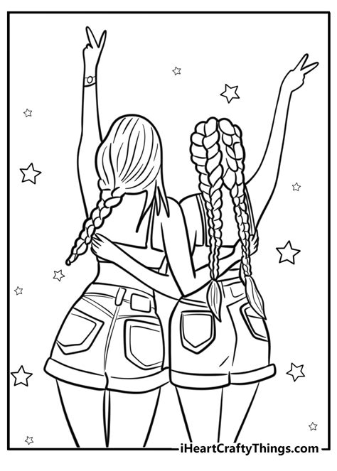 best friend coloring pages