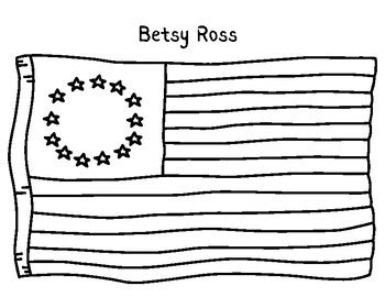 betsy ross flag coloring page