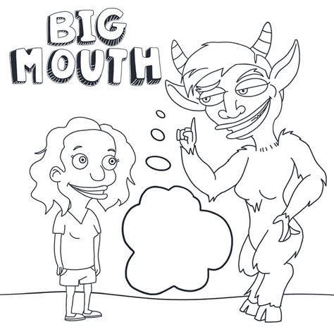 big mouth coloring pages