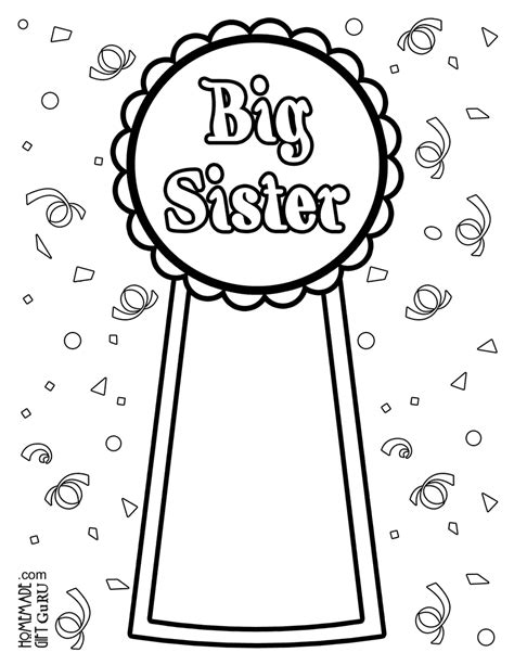 big sister coloring pages