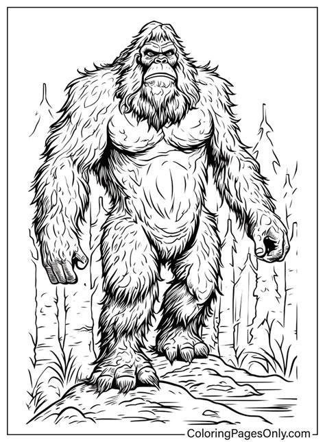 bigfoot coloring page