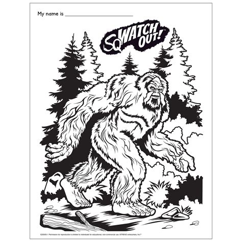 bigfoot coloring pages