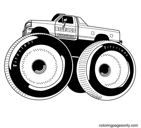 bigfoot monster truck coloring pages