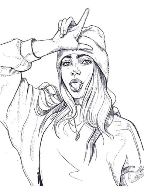 billie eilish coloring pages