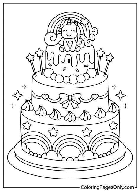 birthday cake coloring