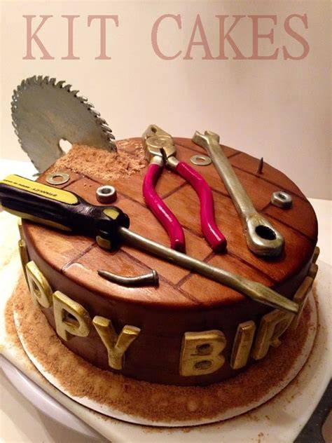 birthday cake with tools