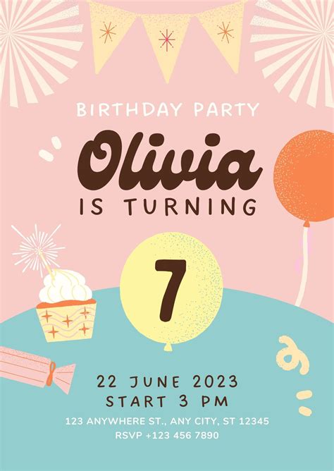 Birthday Invitations Template