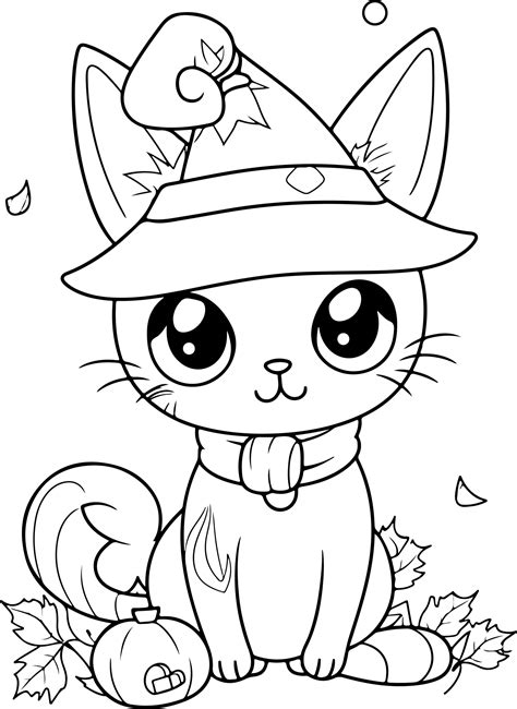 black cat coloring pages