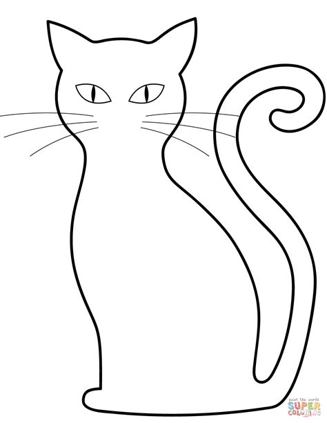black cat colouring pages