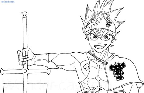 black clover coloring pages