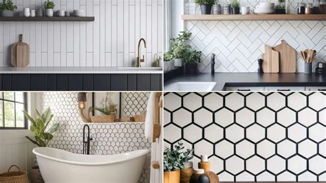 black grout white tile