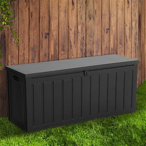 black outdoor storage box