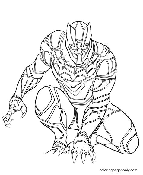 black panther coloring pages pdf