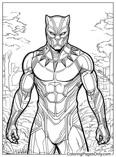 black panther coloring pages printable