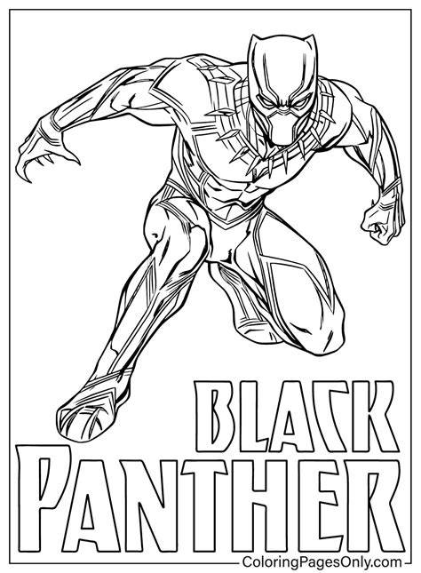 black panther colouring sheets