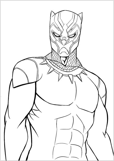 black panther for colouring