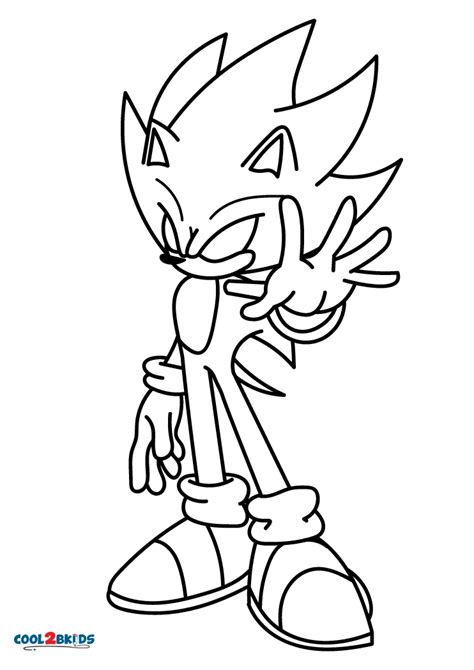 black sonic coloring pages