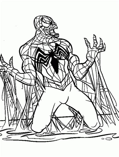 black spider man coloring pages