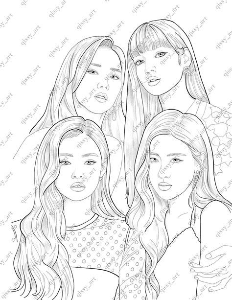 blackpink coloring pages