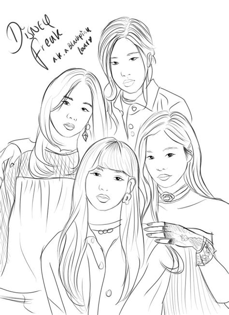 blackpink colouring pages