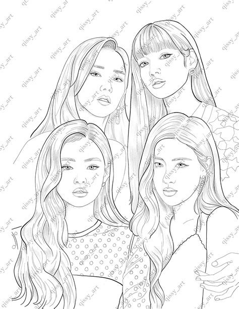 blackpink colouring pages