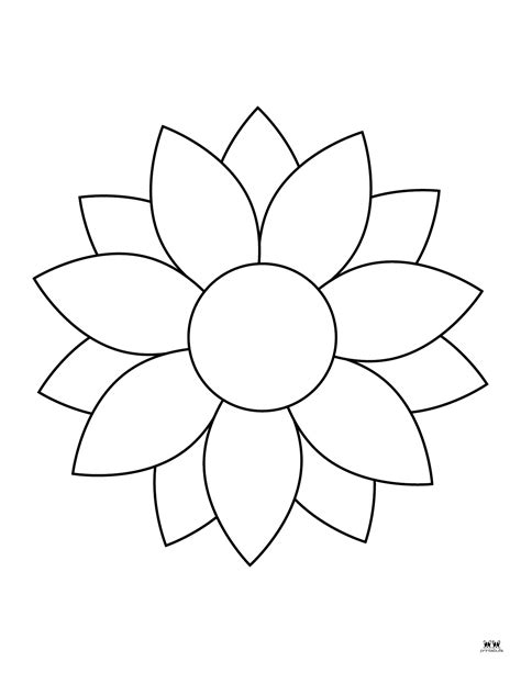 blank coloring pages flowers