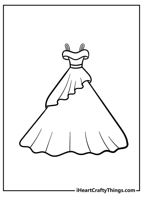 blank dress coloring pages