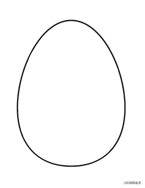 blank easter egg coloring pages