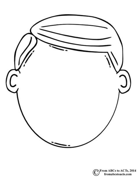 blank face coloring pages