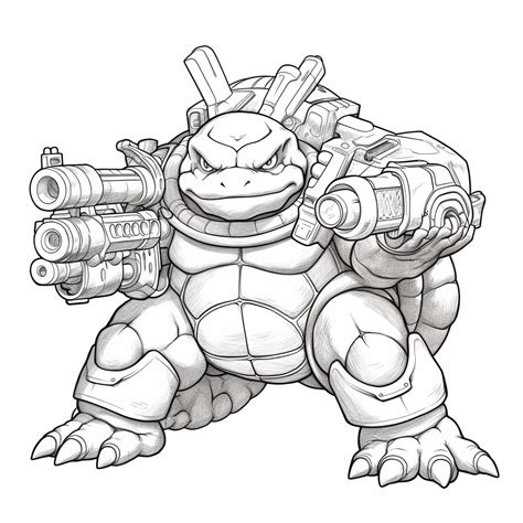 blastoise coloring page