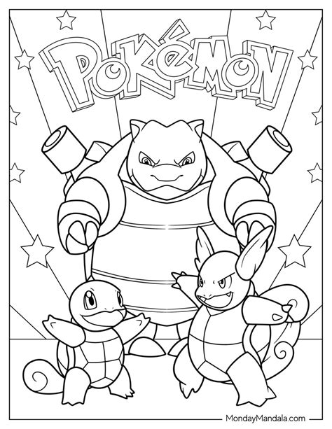 blastoise pokemon coloring page