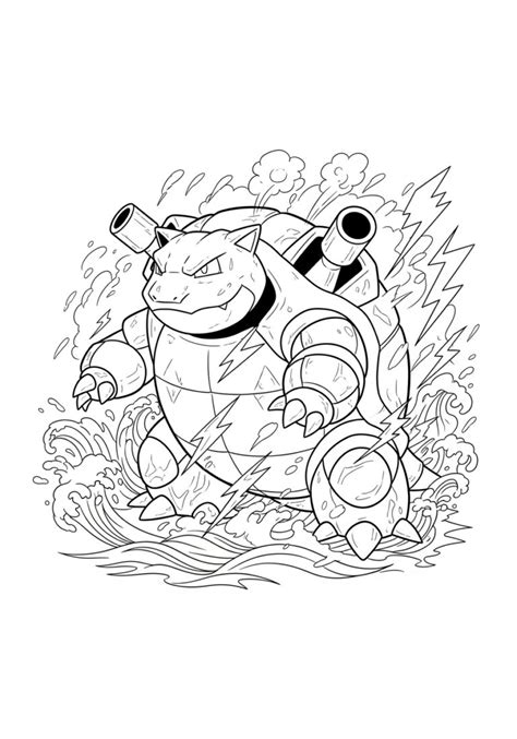 blastoise vmax coloring page