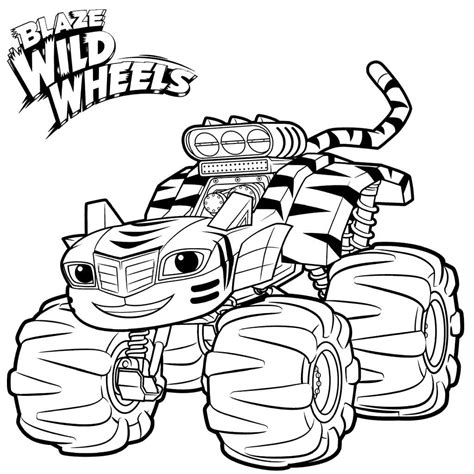 blaze coloring pages