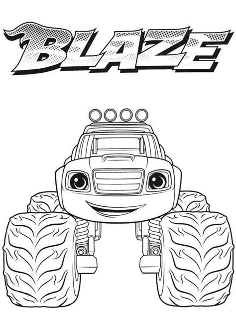 blaze coloring pages free