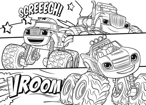 blaze monster machine coloring pages