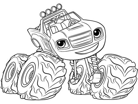 blaze printable coloring pages