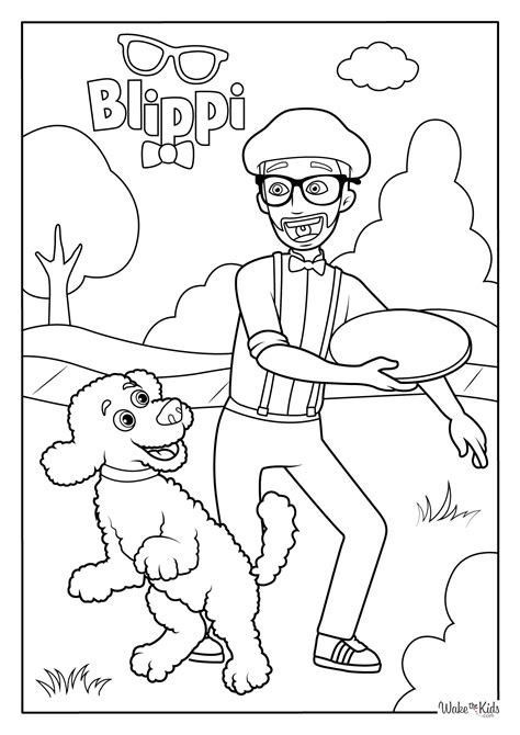 blippi coloring page