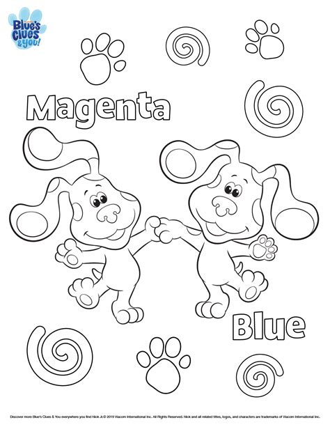 blue's clues and you coloring pages