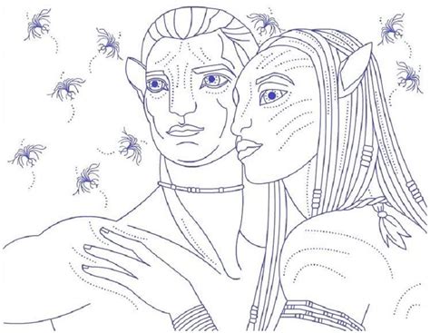 blue avatar coloring pages