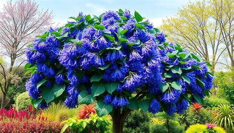 blue flowering trees
