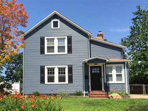 blue gray siding