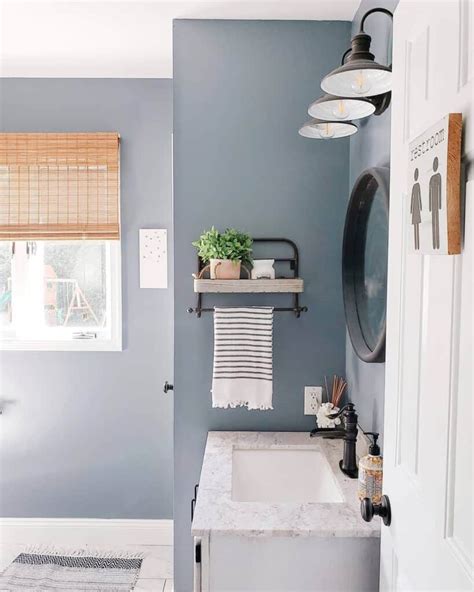 blue grey bathroom