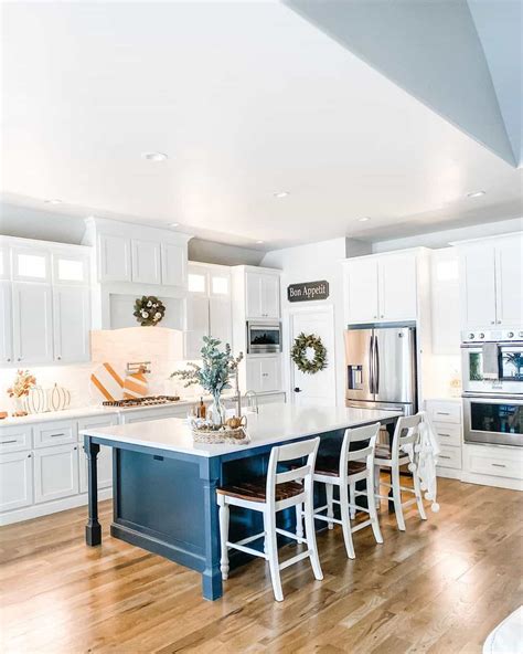 blue island white cabinets