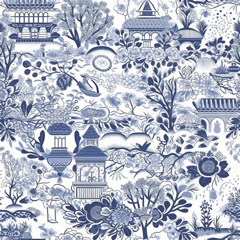 blue willow wallpaper