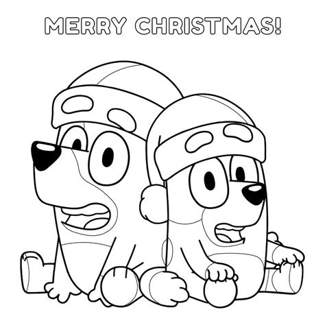 bluey coloring pages christmas
