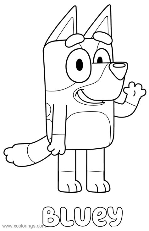 bluey coloring pages free