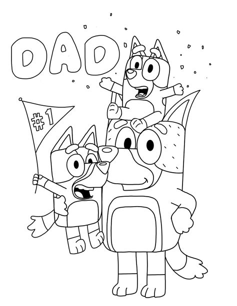 bluey dad coloring pages