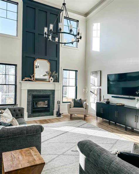 board and batten fireplace wall
