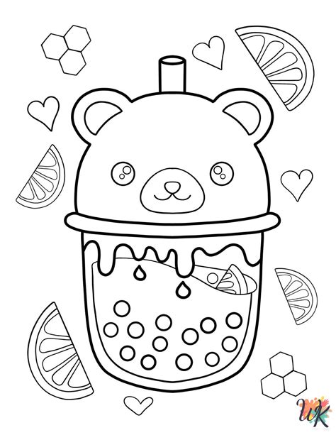 boba tea coloring pages